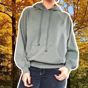 Madewell Terry Relaxed Raglan-Sleeve Sweatshirt in Distant Mineral Teal, Size S